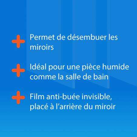 Avantages film anti-buée pour miroir