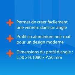 Avantages profil d'angle pour verrière