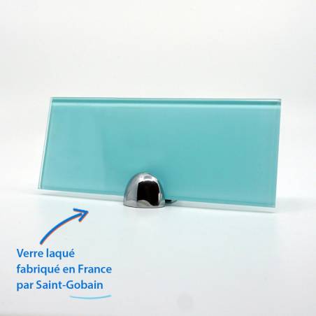 Verre laqué aqua marine