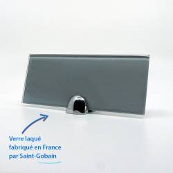 Verre laqué gris perle