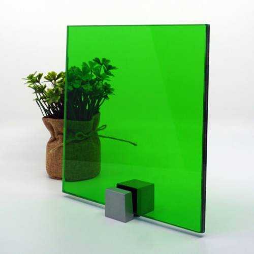 verre feuilleté vert