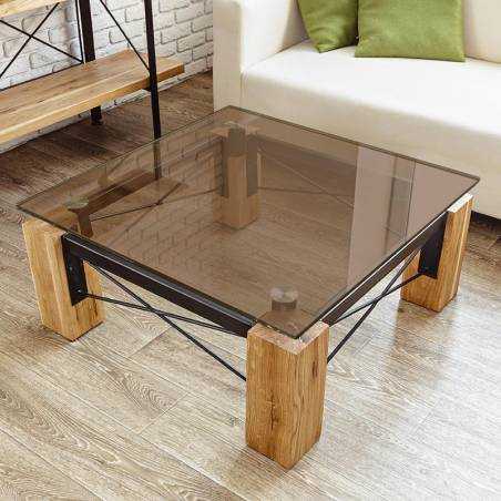 Plateau de Table en Verre Bronze